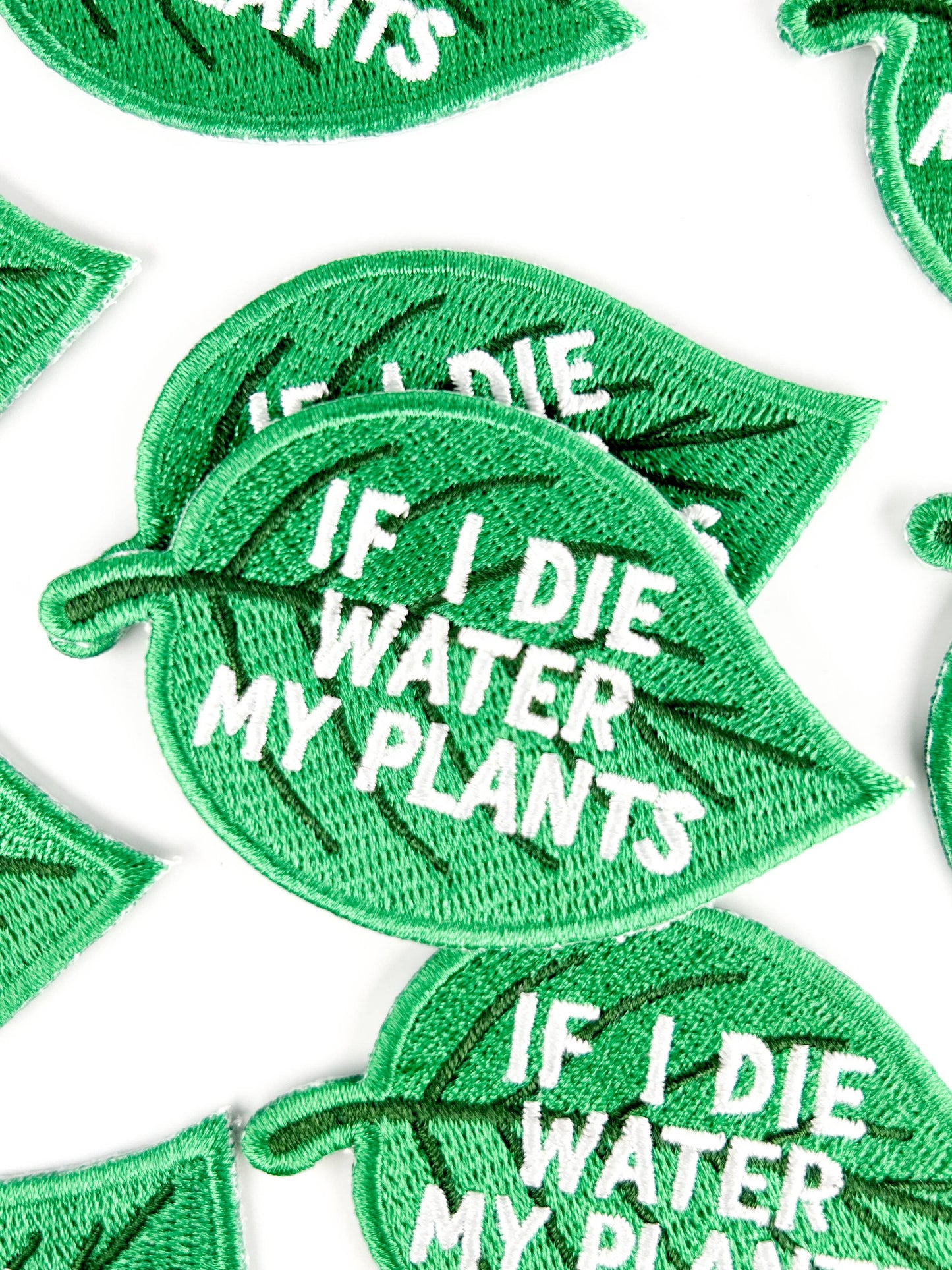 If I Die Water My Plants Patch Plant Lover Embroidered