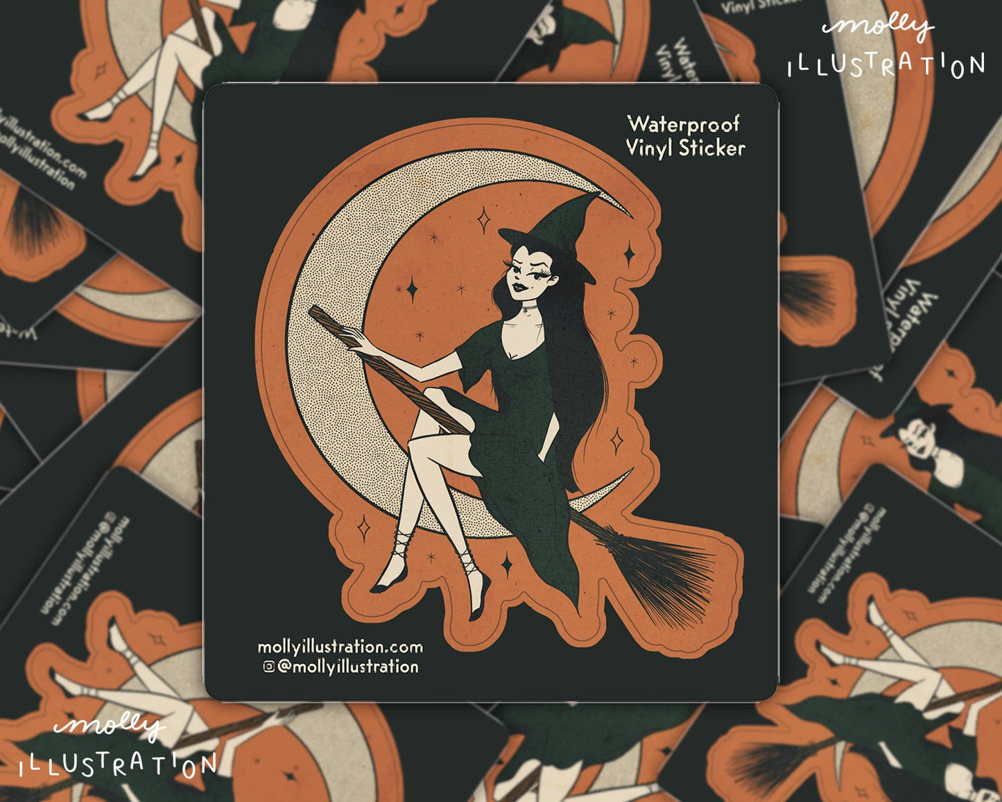 Season of the Witch Retro Style Halloween Vinyl Sticker
