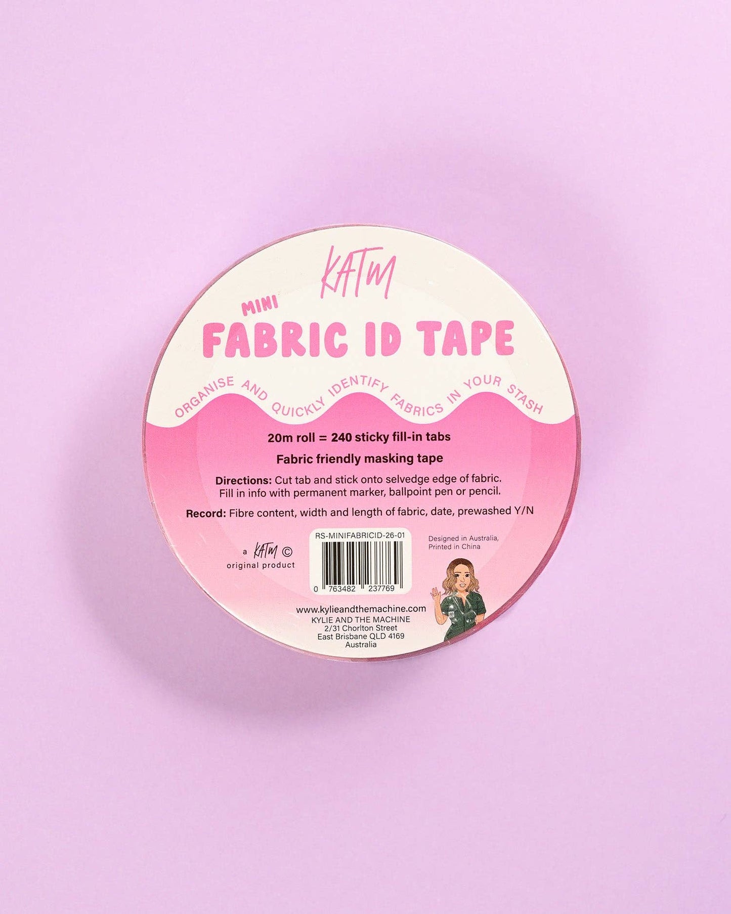 Mini Fabric ID Tape by KATM | Case of 6 Rolls