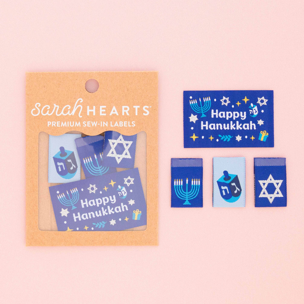 Woven Sew In Labels - Hanukkah Holiday Multipack