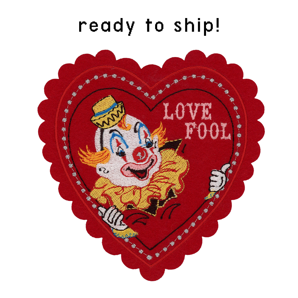 Love Fool Doily Valentine (patch + card)