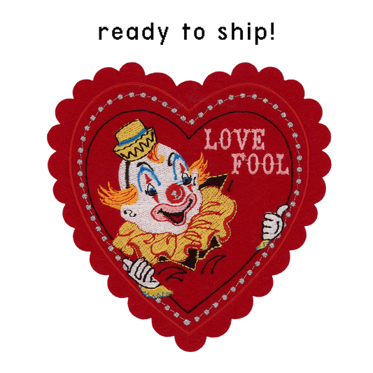 Love Fool Doily Valentine (patch + card)