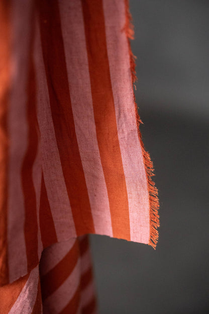 Pink Blush Cotton/Linen Stripe