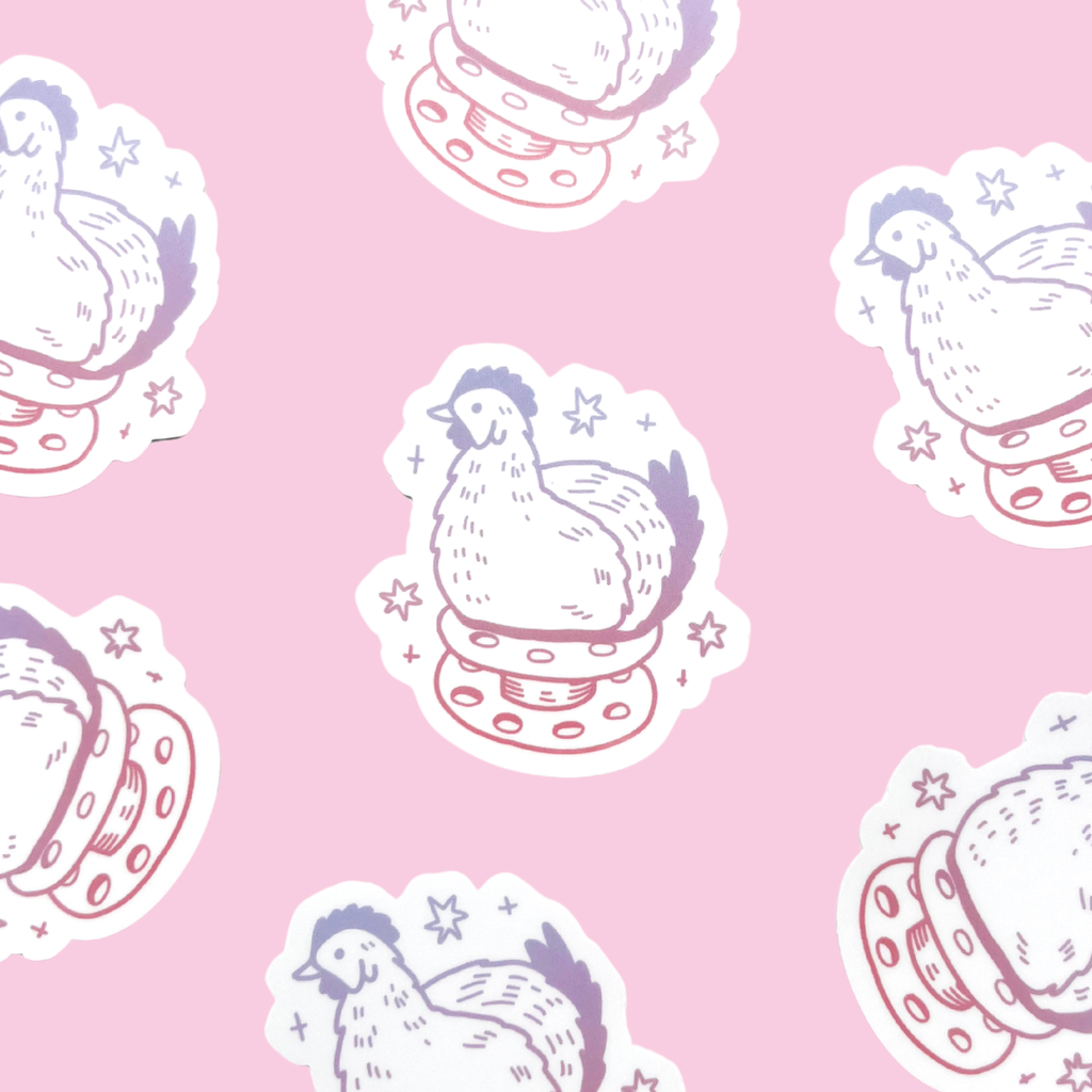 Bobbin Chicken Sticker – Magic City Fabric