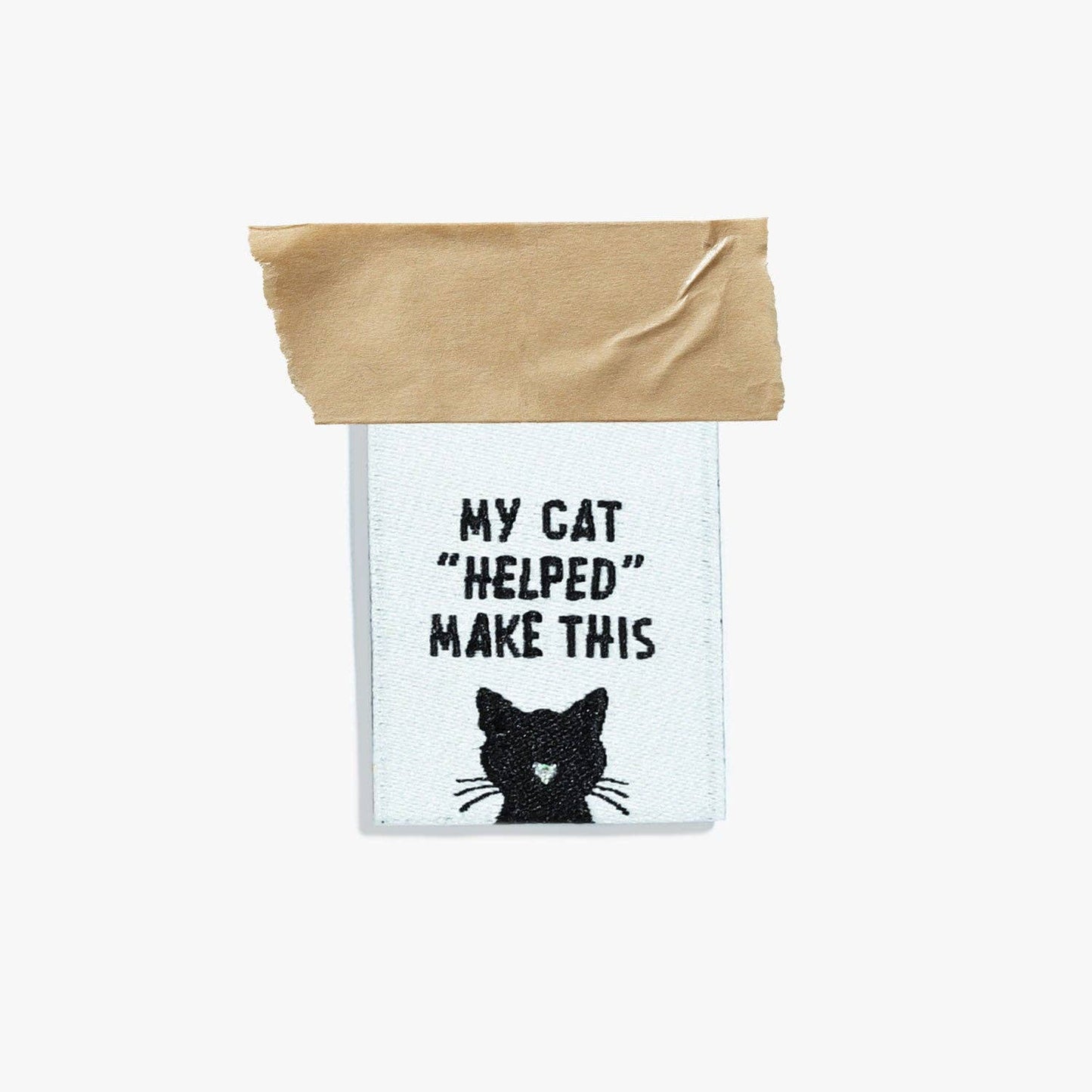 My Cat "Helped" Me Make This Woven Labels | Case of 6 units