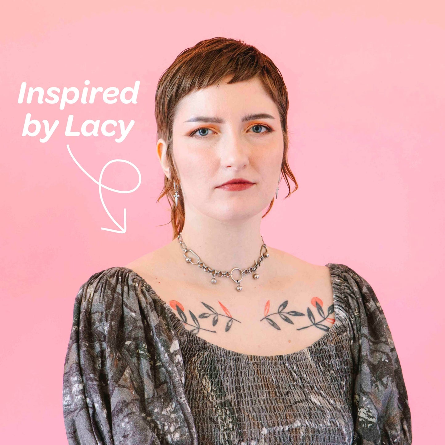 Camo and Barbed Wire Heart Multipack Woven Sewing Labels