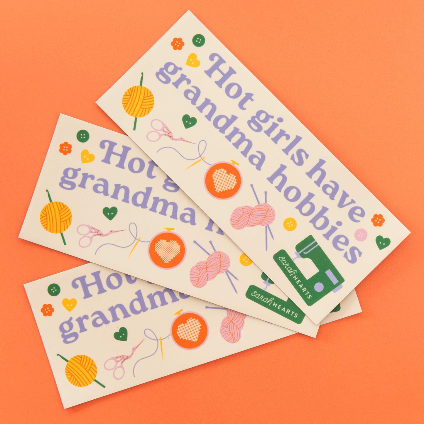 Hot Girls Have Grandma Hobbies Magnetic Bumper Sticker