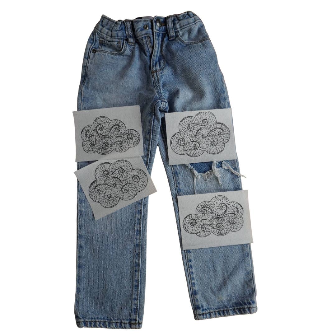 Cloudy Day- Visible Mending Stick and Stitch Embroidery Pattern: Medium