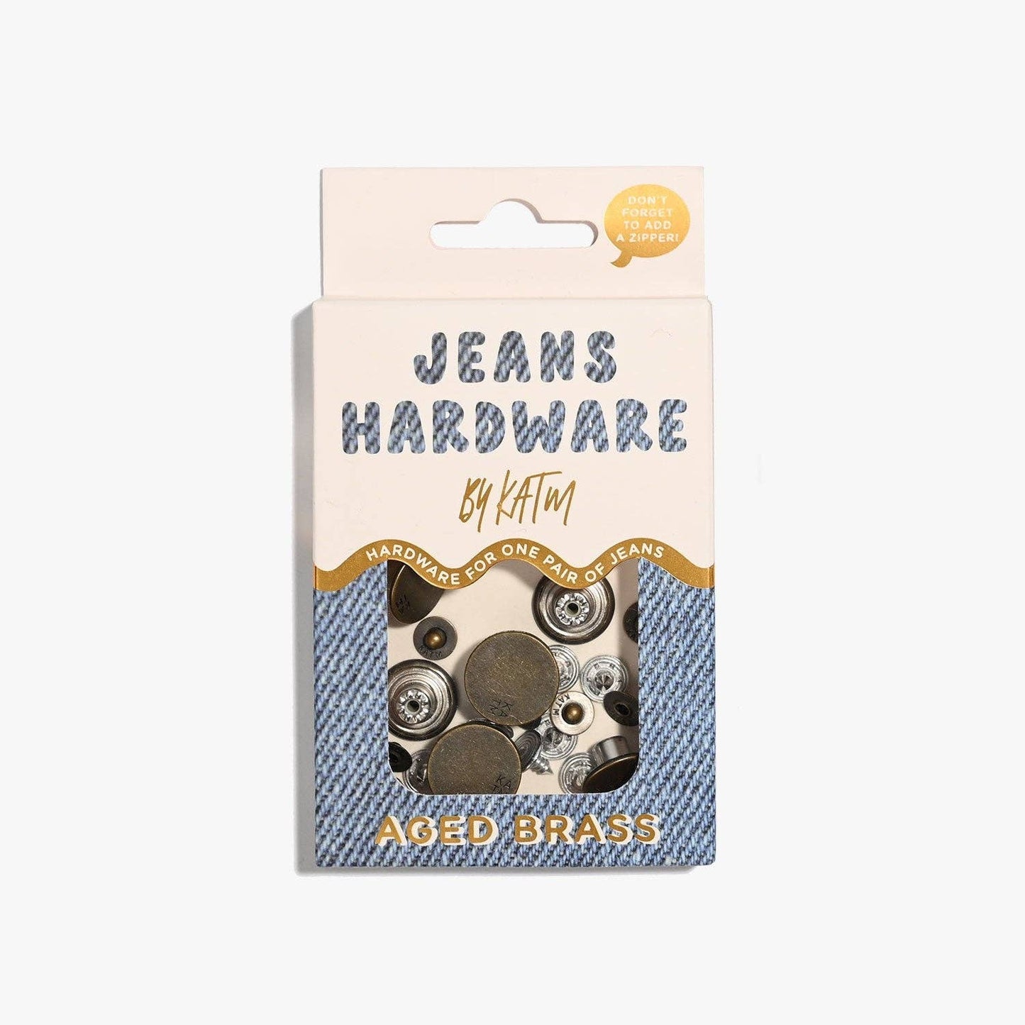 Jeans Hardware Kit | Aged Brass