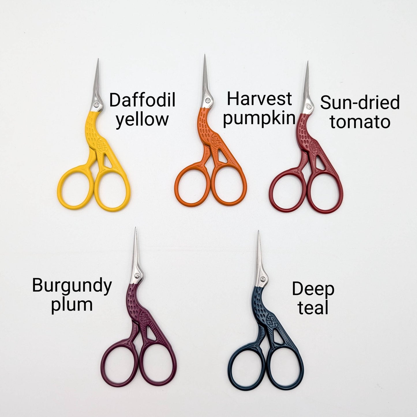 Colorful Stork Embroidery Scissors