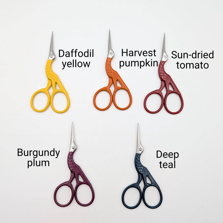Colorful Stork Embroidery Scissors